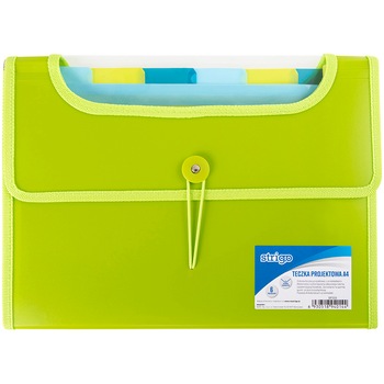 Mapa Strigo Plastic Extensibil A4 6 Compartimente, Verde Mapa Strigo Plastic Extensibil A4 6 Compartimente, Verde