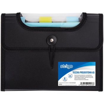 Dosar Strigo Plastic Extensibil A5 6 Compartimente Negru Dosar Strigo Plastic Extensibil A5 6 Compartimente Negru