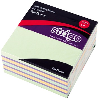 Cub Notite Adezive Strigo 75X75Mm 400 File Pastel Cub Notite Adezive Strigo 75X75Mm 400 File Pastel