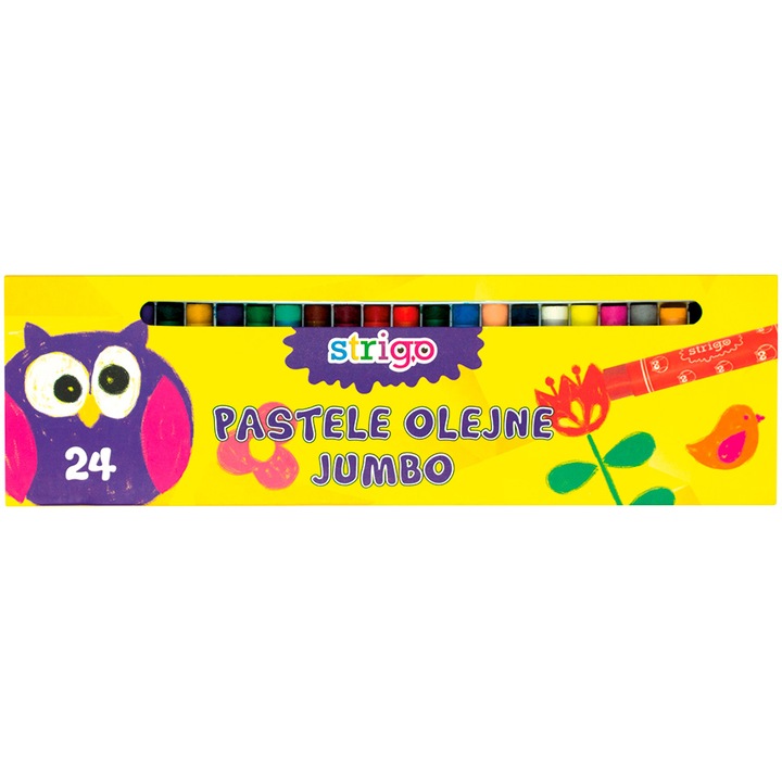 Маслени пастели Strigo Jumbo, 24 цвята