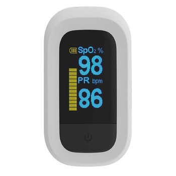 Pulsoximetru de deget Profesional, Avizat medical cu un senzor de inalta precizie, pentru verificarea saturatiei de oxigen din sange (SpO2) si a pulsului, Certificat - Yonker Pulsoximetru de deget Profesional, Avizat medical cu un senzor de inalta precizie, pentru verificarea saturatiei de oxigen din sange (SpO2) si a pulsului, Certificat - Yonker