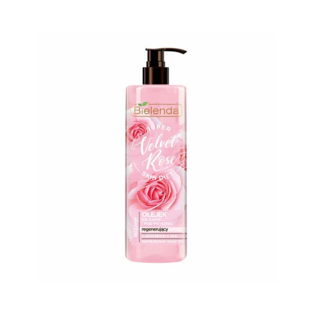 Ulei de corp pentru baie Super Skin Diet Velvet Rose Regenerating, Bielenda, Trandafiri, 400 ml