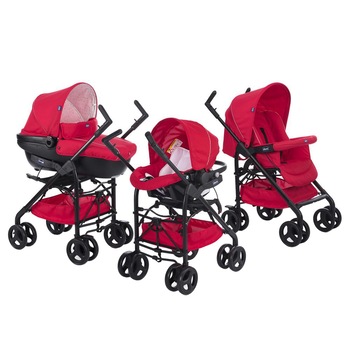 Carucior 3 in 1 Chicco Trio Sprint, Red Passion, de la nastere, Rosu Carucior 3 in 1 Chicco Trio Sprint, Red Passion, de la nastere, Rosu
