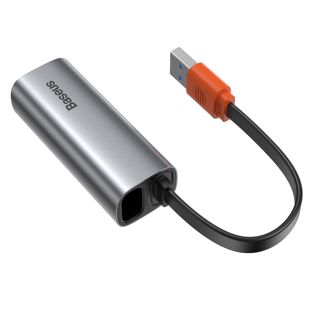 Adaptor de retea Gigabit Baseus Steel Cannon USB - LAN, Gri