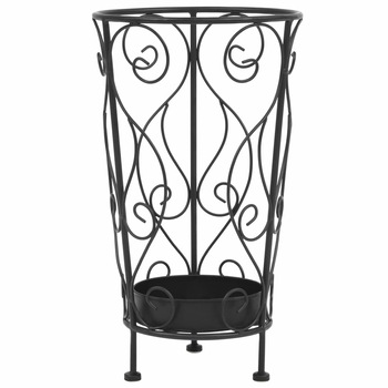 Suport pentru umbrela, vidaXL, Metal, 26 x 46 cm, Negru Suport pentru umbrela, vidaXL, Metal, 26 x 46 cm, Negru