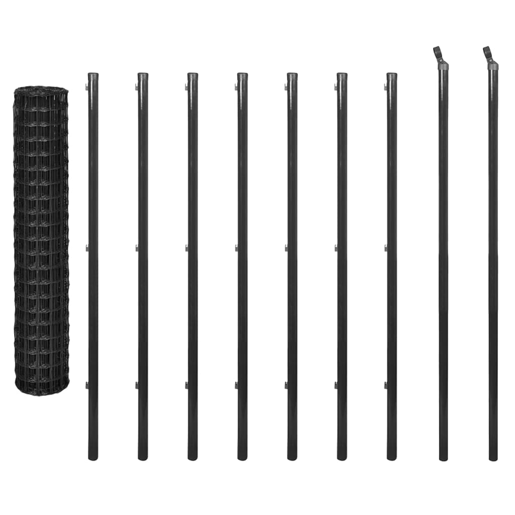 Panou plasa sarma vidaXL,Otel, 10 x 1,5 m Gri