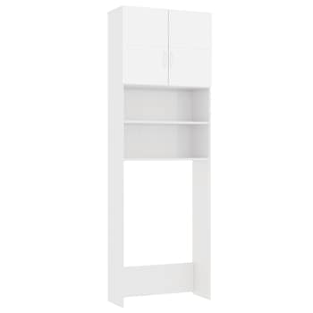 Dulap masina de spalat, vidaXL, PAL extralucios, 64 x 25.5 x 190 cm, Alb Dulap masina de spalat, vidaXL, PAL extralucios, 64 x 25.5 x 190 cm, Alb