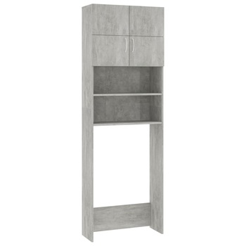 Dulap masina de spalat, vidaXL, PAL mat, 64 x 25.5 x 190 cm, Gri ciment Dulap masina de spalat, vidaXL, PAL mat, 64 x 25.5 x 190 cm, Gri ciment