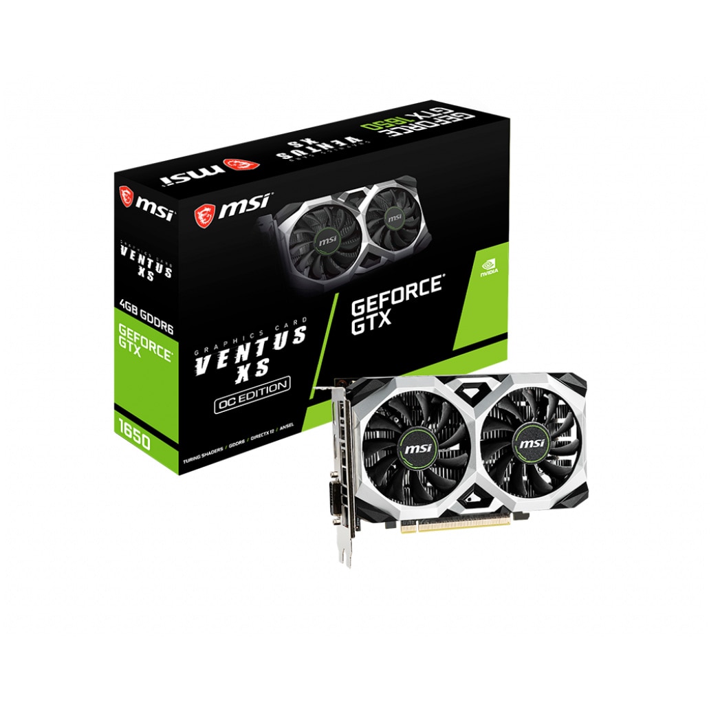 Placa video MSI GeForce® GTX 1650 D6 VENTUS XS OC, 4GB GDDR6, 128