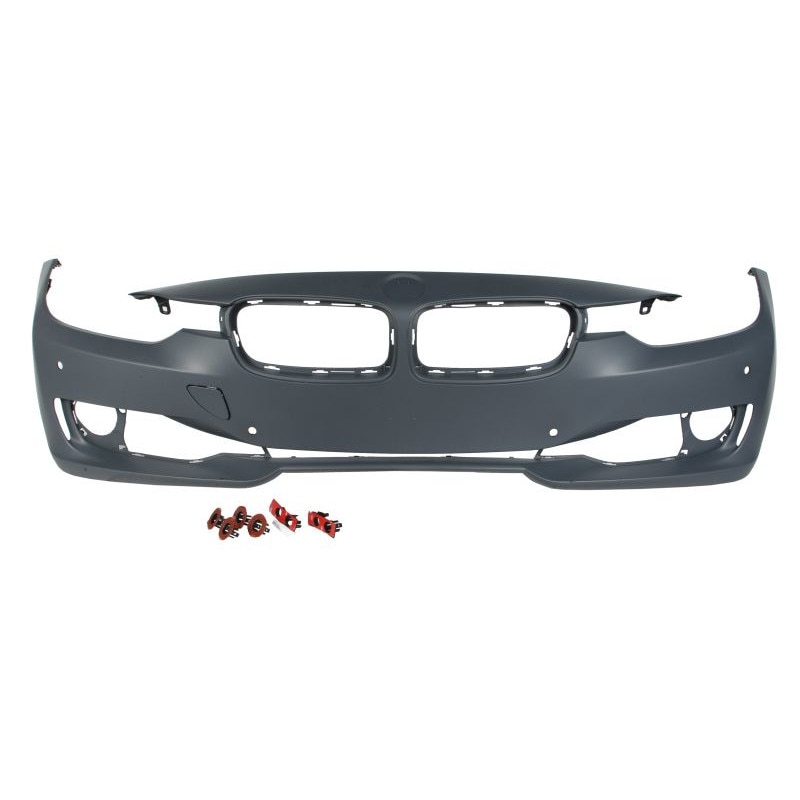 Bara fata BLIC, pentru BMW Seria 3 F30, F31, F80 10.2011-05.2015, cu Gauri pentru 4 Senzori Parcare, Proiectoare Ceata si Camera