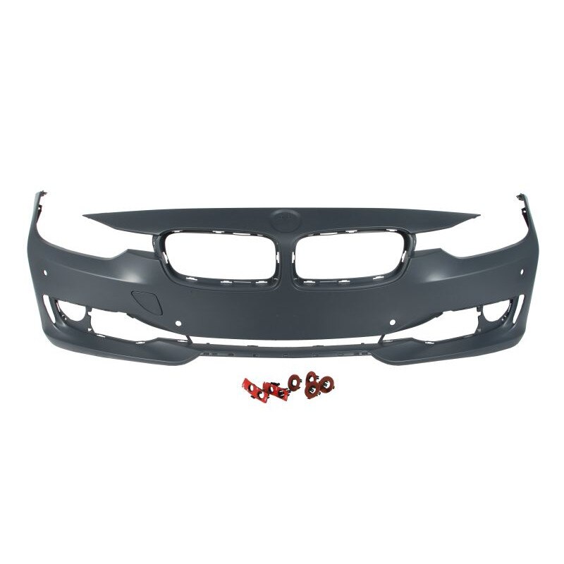 Bara fata BLIC, pentru BMW Seria 3 F30, F31, F80 10.2011 - 05.2015, cu Gauri pentru 4 Senzori Parcare, Proiectoare Ceata si Camera