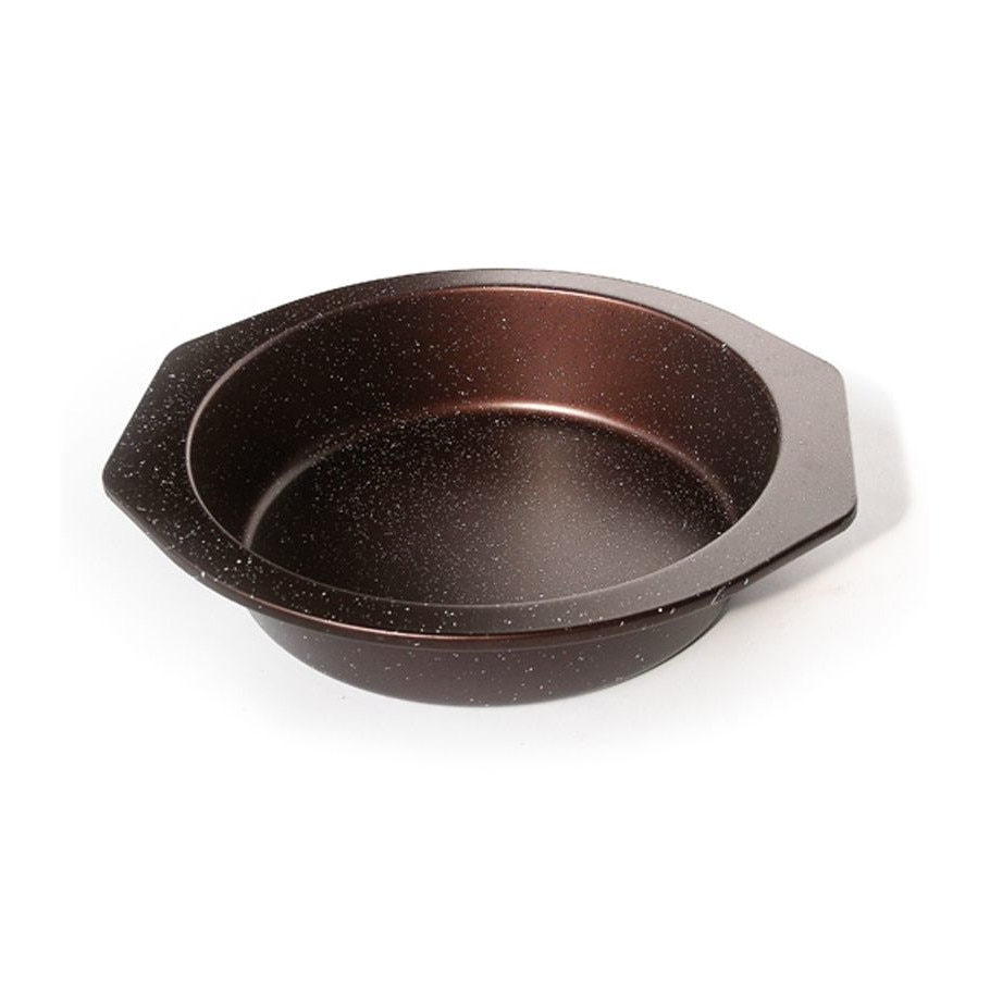 Tava pentru cuptor, Elekom EK J63 0, Acoperire cu particule de piatra, 28,5 x 26,5 x 6 cm, Maro