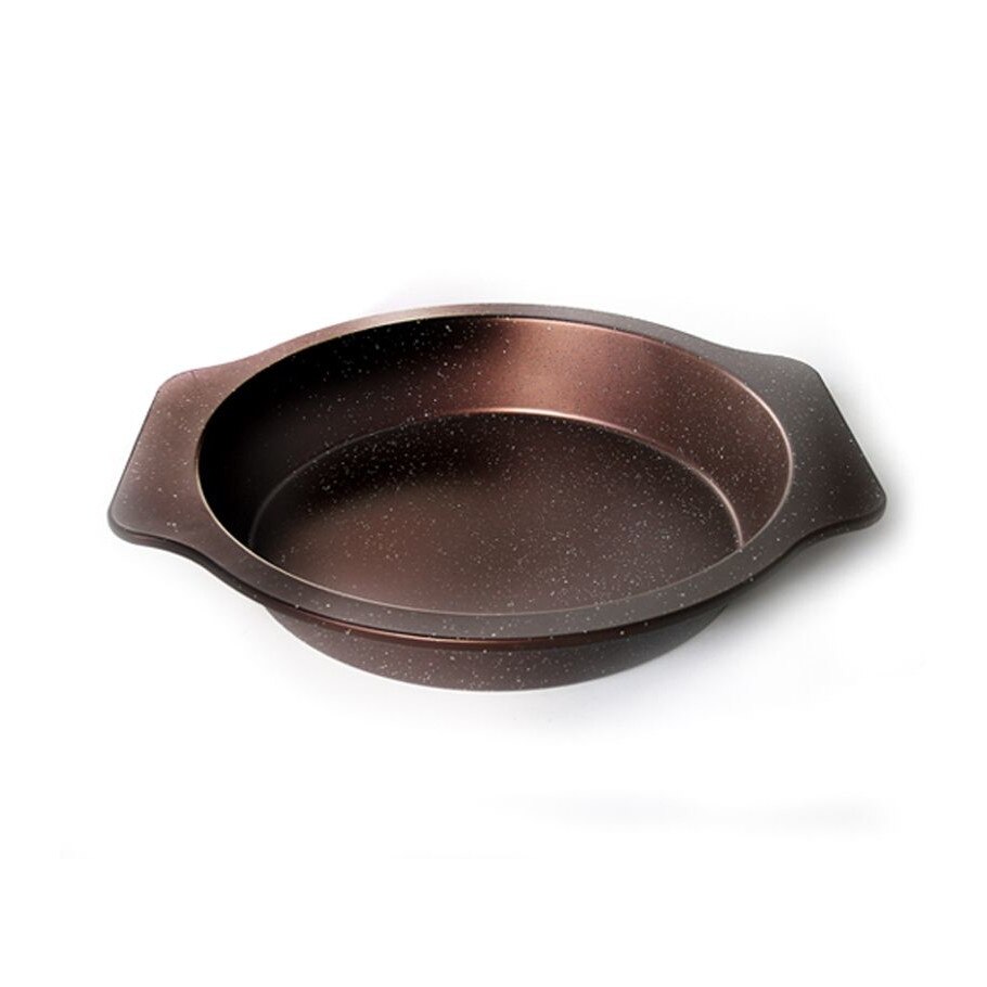 Tava pentru cuptor, Elekom EK J62 1, Acoperire cu particule de piatra, 35 x 32 x 6 cm, Maro