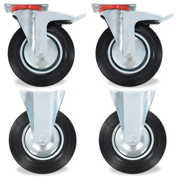 Set de 16 roti pivotante, vidaXL, 200 mm Set de 16 roti pivotante, vidaXL, 200 mm