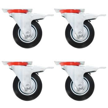 Set de 32 de roti pivotante, vidaXL, 100 mm Set de 32 de roti pivotante, vidaXL, 100 mm
