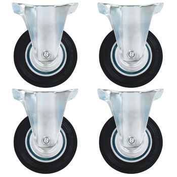 Set de 8 roti fixe cu greutate maxima de 70 kg vidaXL, Metal, 100 x 80 mm, Albastru Set de 8 roti fixe cu greutate maxima de 70 kg vidaXL, Metal, 100 x 80 mm, Albastru