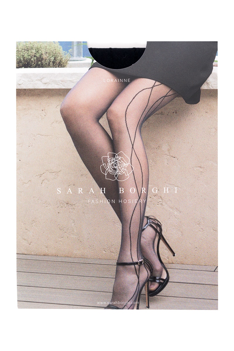 Dres cu dungi ondulate pe lateral, Sarah Borghi, Lorainne, Negru