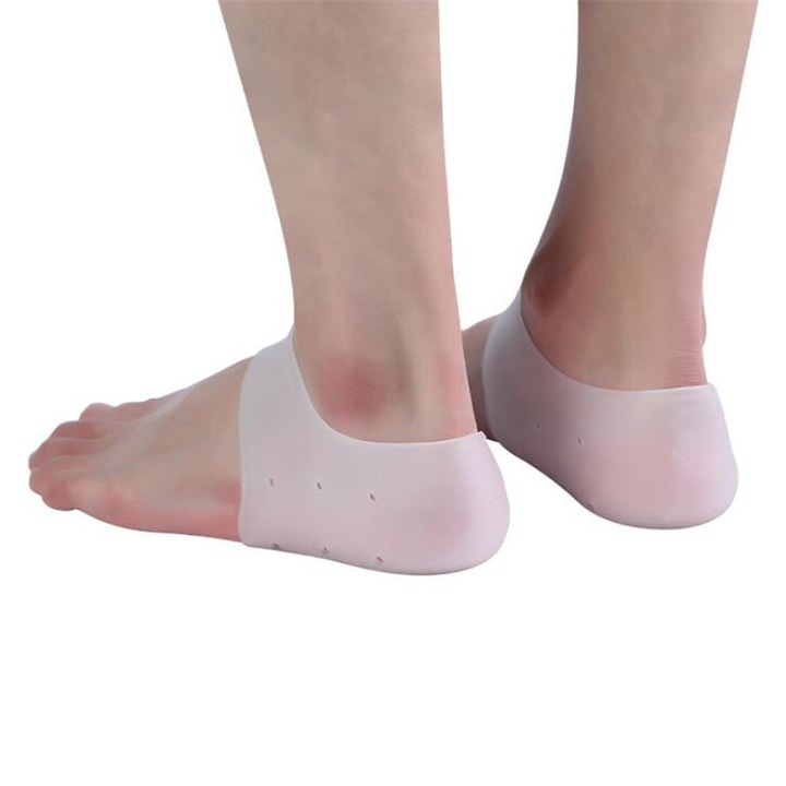 Set 2 bucati Protectie pentru calcai cu silicon, ASKSA, respirabil, lavabile, marime unica, unisex