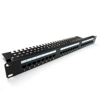 Patch panel 24 porturi CAT5e - sertizare 110 neecranat Patch panel 24 porturi CAT5e - sertizare 110 neecranat