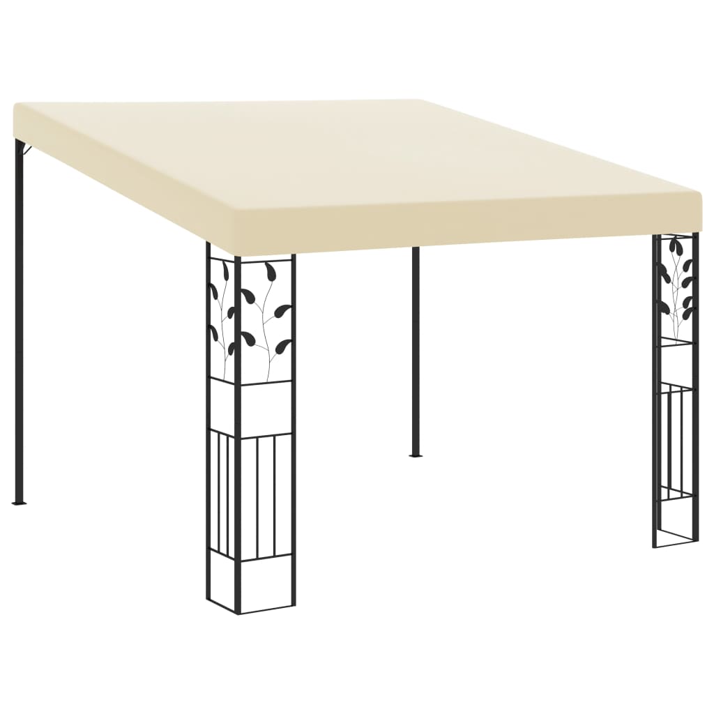 Pavilion de perete, vidaXL, Tesatura, 3 x 3 x 2.5 m, Crem