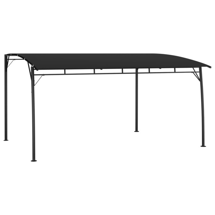 Copertina pavilion de gradina, vidaXL, Poliester, 4 x 3 x 2.25 m, Antracit