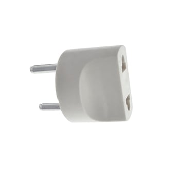 Stecher adaptor priza USA la EU, 2 pini, 4A 220V, alb Stecher adaptor priza USA la EU, 2 pini, 4A 220V, alb