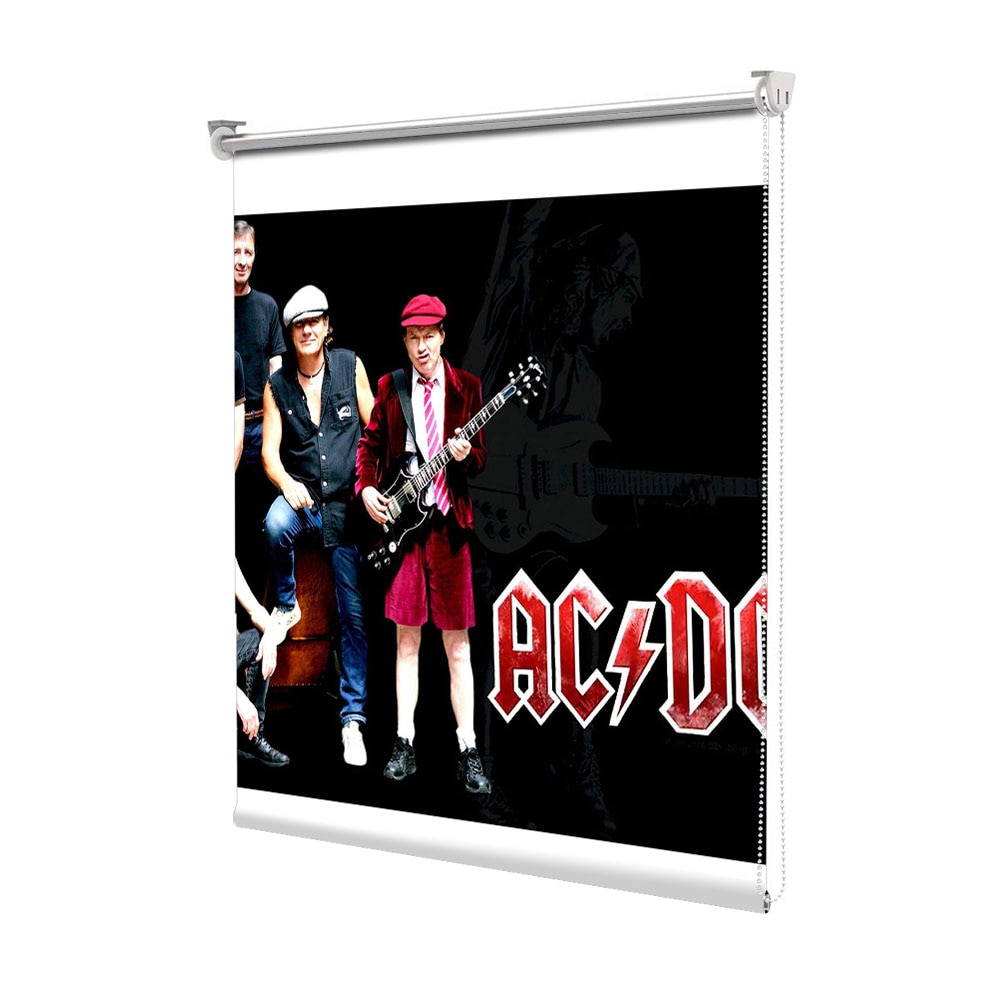 Rolete Art Shade tip Jaluzele cu Rulou si sistem inclus, Portret al formatiei ACDC, Decoratiuni, Latime 100 cm x Inaltime 250 cm