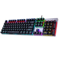 tastatura gaming mecanica aula s2016  iluminare rgb  qwerty  comutator albastru  104 taste anti-ghosting  argint metalic imagen 24_0_
0