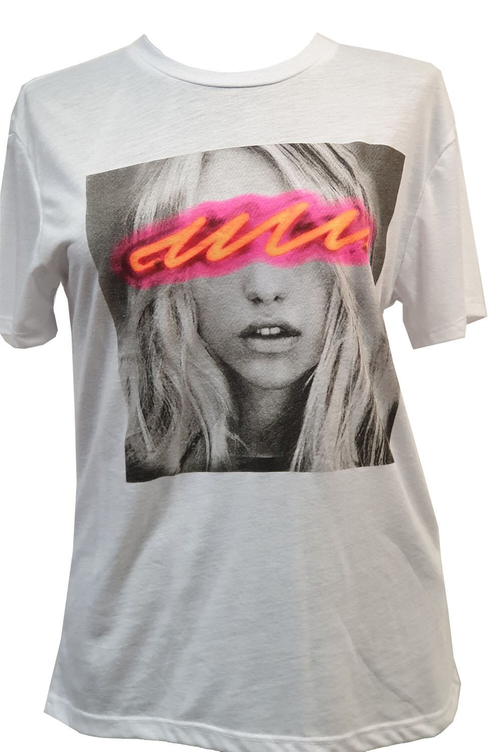 Tricou Tally Weijl,alb cu imprimeu foto, S