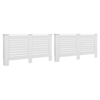 Set de 2 masti de calorifer, vidaXL, MDF, 152 x 19 x 81.5 cm, Alb Set de 2 masti de calorifer, vidaXL, MDF, 152 x 19 x 81.5 cm, Alb