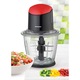 Чопър Heinner, HMC-K500BKR, стъклена купа 1.5 л, 3 ножа от неръждаема стомана, метално зъбно колело, противоплъзгаща основа, система за безопасност, мощност: 500 W, черен с червен цвят