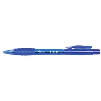 Set 12 Pixuri FORPUS Clicker, Mina Albastra, Varf 0.7 mm, Corp din Plastic Albastru si Grip Ergonomic Set 12 Pixuri FORPUS Clicker, Mina Albastra, Varf 0.7 mm, Corp din Plastic Albastru si Grip Ergonomic