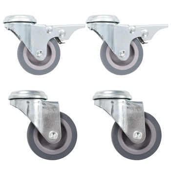 Set de 16 roti pivotante cu gaura pentru surub, vidaXL, 50 mm Set de 16 roti pivotante cu gaura pentru surub, vidaXL, 50 mm