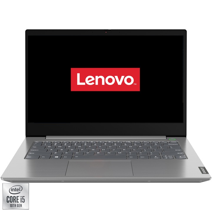 Lenovo ThinkBook 14-IIL ultrahordozható laptop Intel Core i5-1035G1 processzorral 3,60 GHz-ig, 14 hüvelykes Full HD, 8GB, 256GB SSD, Intel UHD Graphics, Free DOS, Ásványszürke