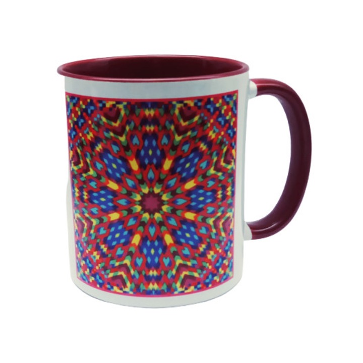 Cana cu mandale, LiLA, model 124, capacitate 250 ml, multicolor