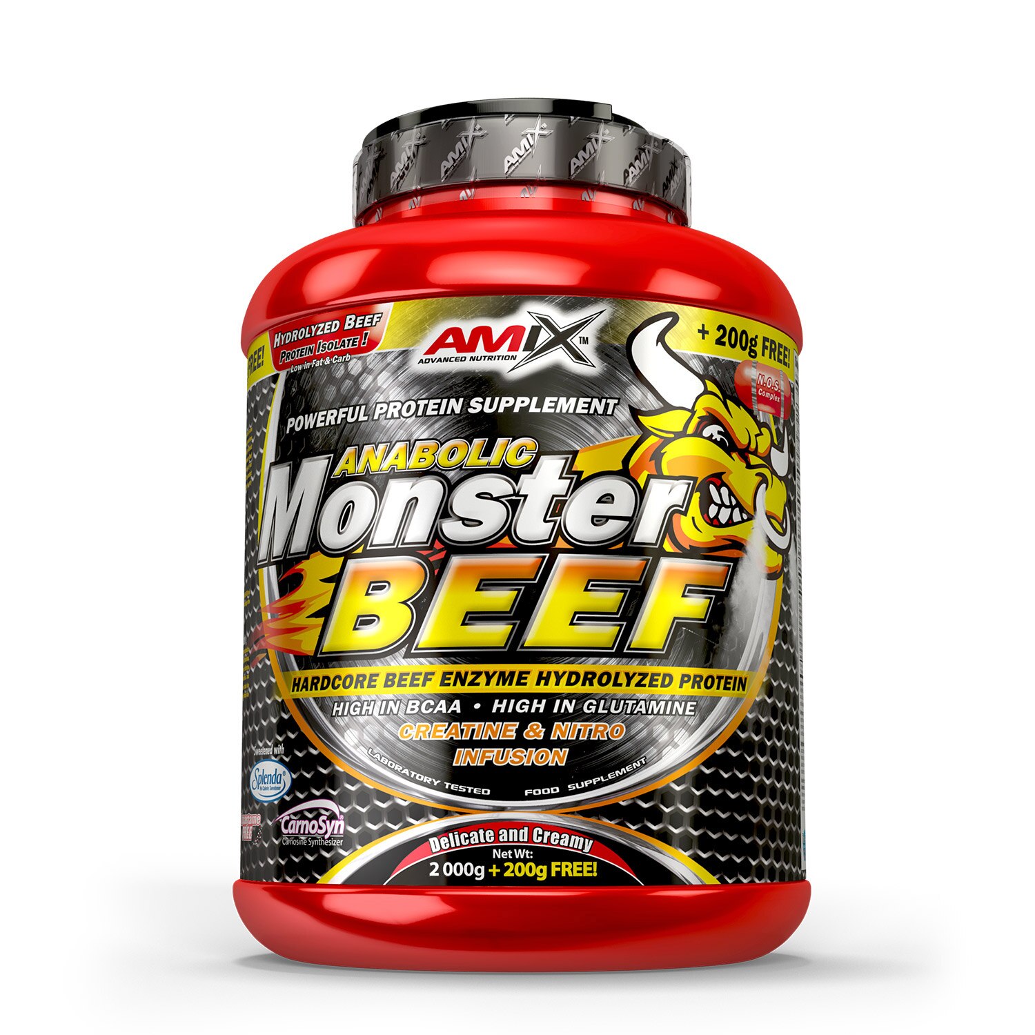 Concentrat Proteic Amix Monster Beef Protein Fructe De Padure 2.200 Kg