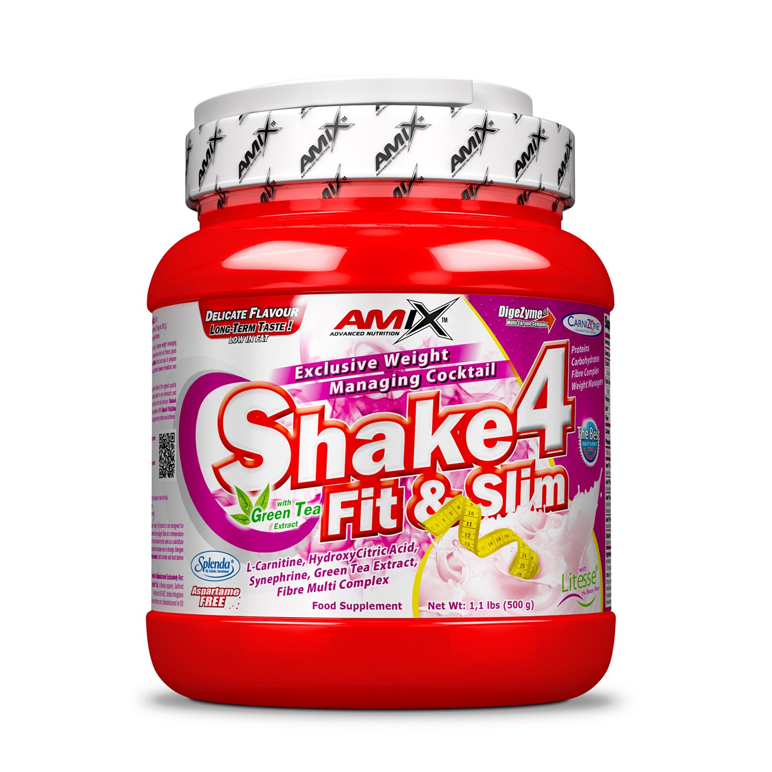 Concentrat proteic Amix Shake Capsuni 0.500 Kg