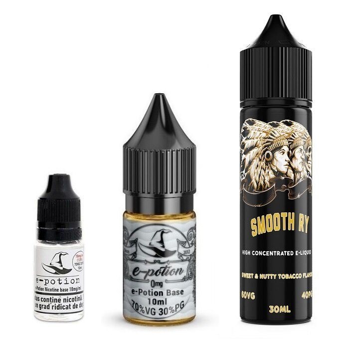 Pachet Lichid tigara electronica premium Smooth RY 4mg 50ml cu nicotina , Lichid Tigara Electronica premium cu nicotina Smokemania Lichid tigara electronica