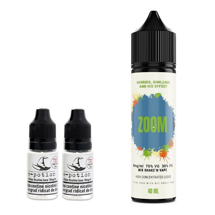 Pachet Lichid tigara electronica premium Zoom 6mg 60ml cu nicotina , Lichid Tigara Electronica premium cu nicotina Smokemania Lichid tigara electronica