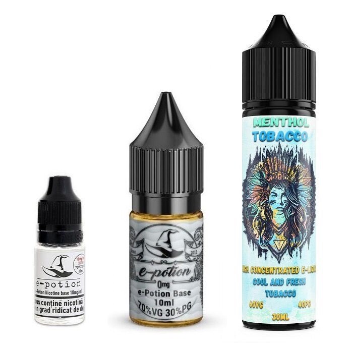 Pachet Lichid tigara electronica premium Tobacco Menthol 4mg 50ml cu nicotina , Lichid Tigara Electronica premium cu nicotina Smokemania Lichid tigara electronica