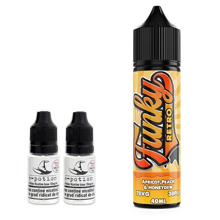 Pachet Lichid tigara electronica premium Funky Retro 6mg 60ml cu nicotina , Lichid Tigara Electronica premium cu nicotina Smokemania Lichid tigara electronica