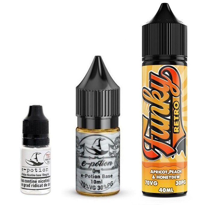 Pachet Lichid tigara electronica premium Funky Retro 3mg 60ml cu nicotina , Lichid Tigara Electronica premium cu nicotina Smokemania Lichid tigara electronica