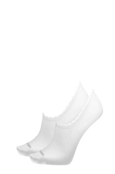 CALVIN KLEIN, Set de sosete foarte scurte cu logo - 2 perechi, Alb, One Size CALVIN KLEIN, Set de sosete foarte scurte cu logo - 2 perechi, Alb, One Size