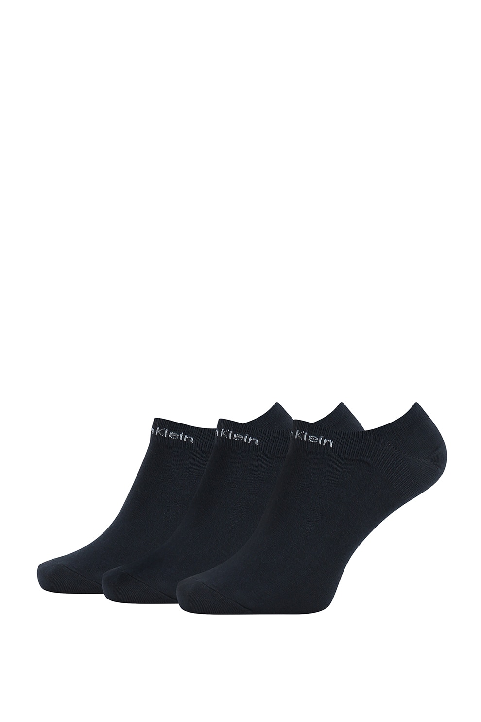 CALVIN KLEIN, Set de sosete pe glezna - 3 perechi, Negru, One Size