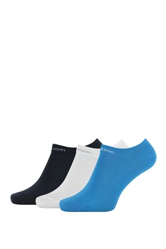 CALVIN KLEIN, Set de sosete pe glezna - 3 perechi, Albastru/Alb/Negru, One Size CALVIN KLEIN, Set de sosete pe glezna - 3 perechi, Albastru/Alb/Negru, One Size