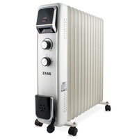 Calorifer electric cu ulei Zass ZR 13 E, 2600 W, 13 elementi, termostat reglabil, protectie la supraincalzire