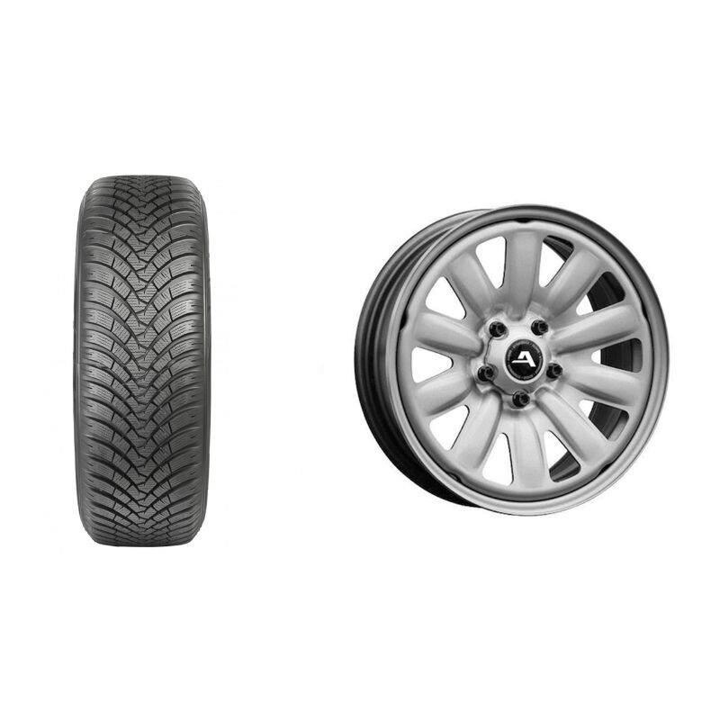 Roata completa Renault Megane RFB janta otel ALCAR 130404 6.5x16 + anvelopa iarna Falken HS01 205/55R16 91H + Senzor presiune ALCAR