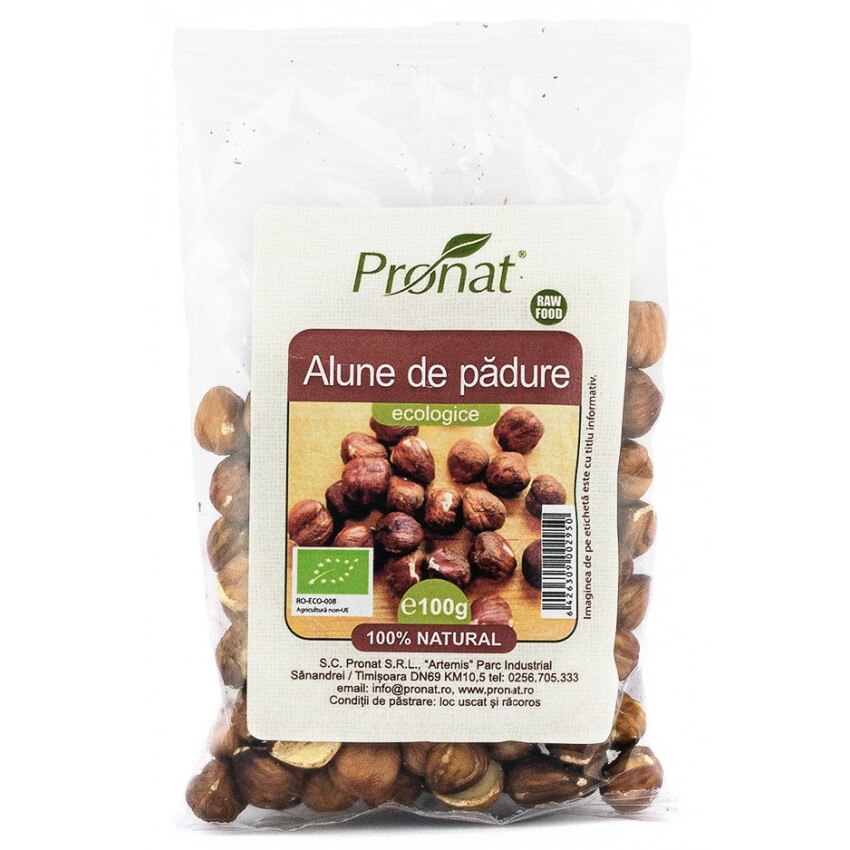 Alune de padure, bio, Pronat, 100 g