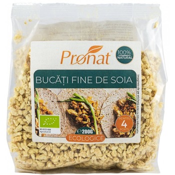 Bucati fine de soia, bio, Pronat, 200g Bucati fine de soia, bio, Pronat, 200g