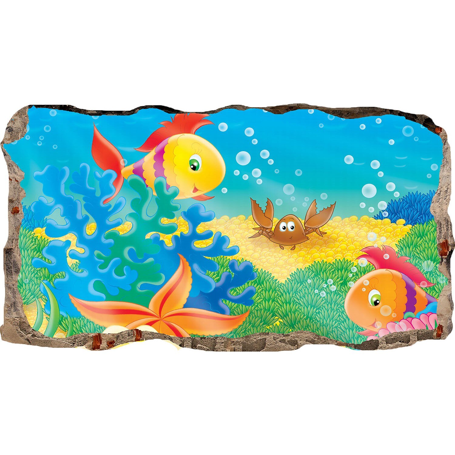 Fototapet 3D Startonight Fereastra cu pesti, luminos in intuneric, 1.50 x 0.82 m